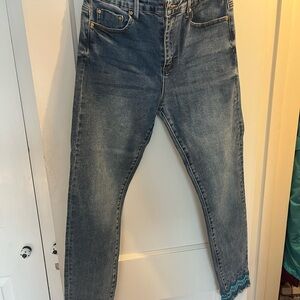 Tractr Women's Denim Straight Leg Jeans